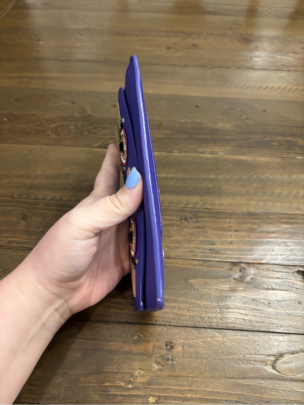 Kate Spade Liana Monster Purple Leather Wallet - Picture 4 of 13